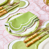 Green Geometric Bamboo Starter Plate (Set of 4) - Mrs. Alice