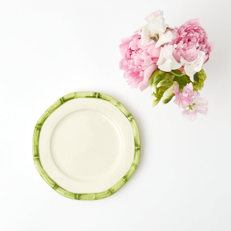 Green Geometric Bamboo Starter Plate (Set of 4) - Mrs. Alice