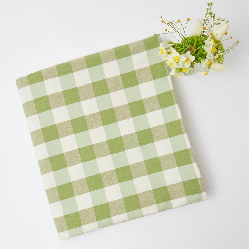 Green Gingham Tablecloth - Mrs. Alice