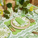 Green Ikat & Applique Linen Set - Mrs. Alice