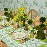 Green Ikat & Applique Linen Set - Mrs. Alice