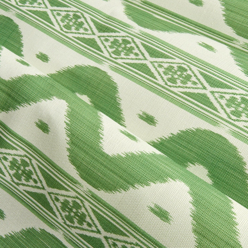 Green Ikat Stripe Fabric - Mrs. Alice