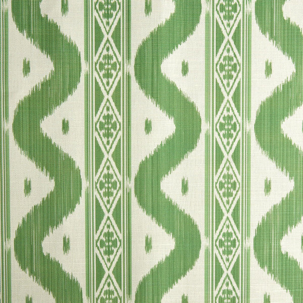 Green Ikat Stripe Fabric - Mrs. Alice