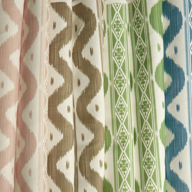 Green Ikat Stripe Fabric - Mrs. Alice