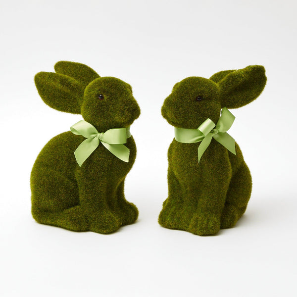 Green Moss Bunny (Pair) - Mrs. Alice