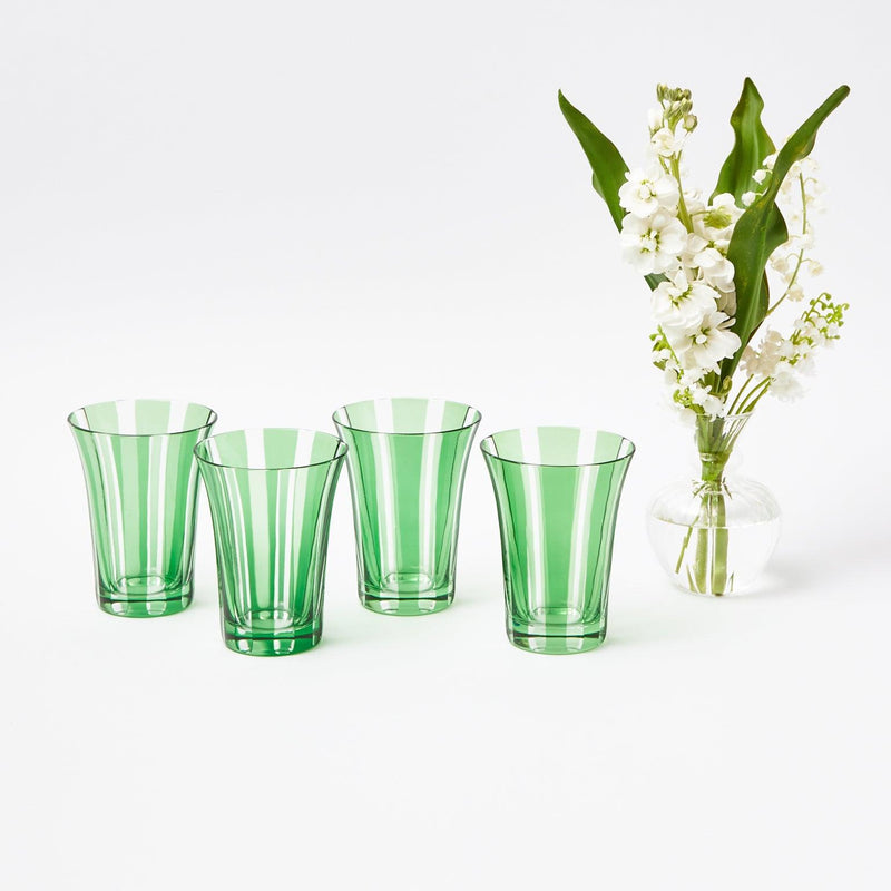 Green Positano Glasses (Set of 4) - Mrs. Alice