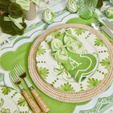 Green Saddle Stitch Napkin Bows (Set of 4) - Mrs. Alice