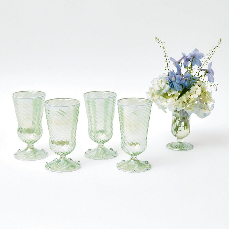 Dappled White Water Glasses (Set of 4) – Mrs. Alice