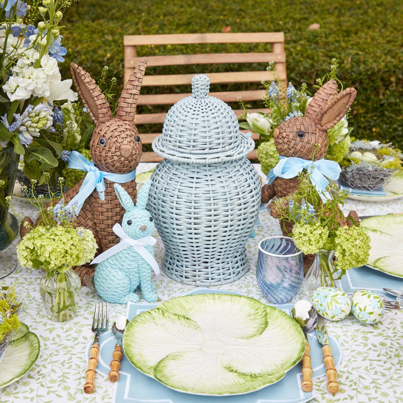 Hand Painted Green & Blue Pastel Eggs (Set of 4) - Mrs. Alice