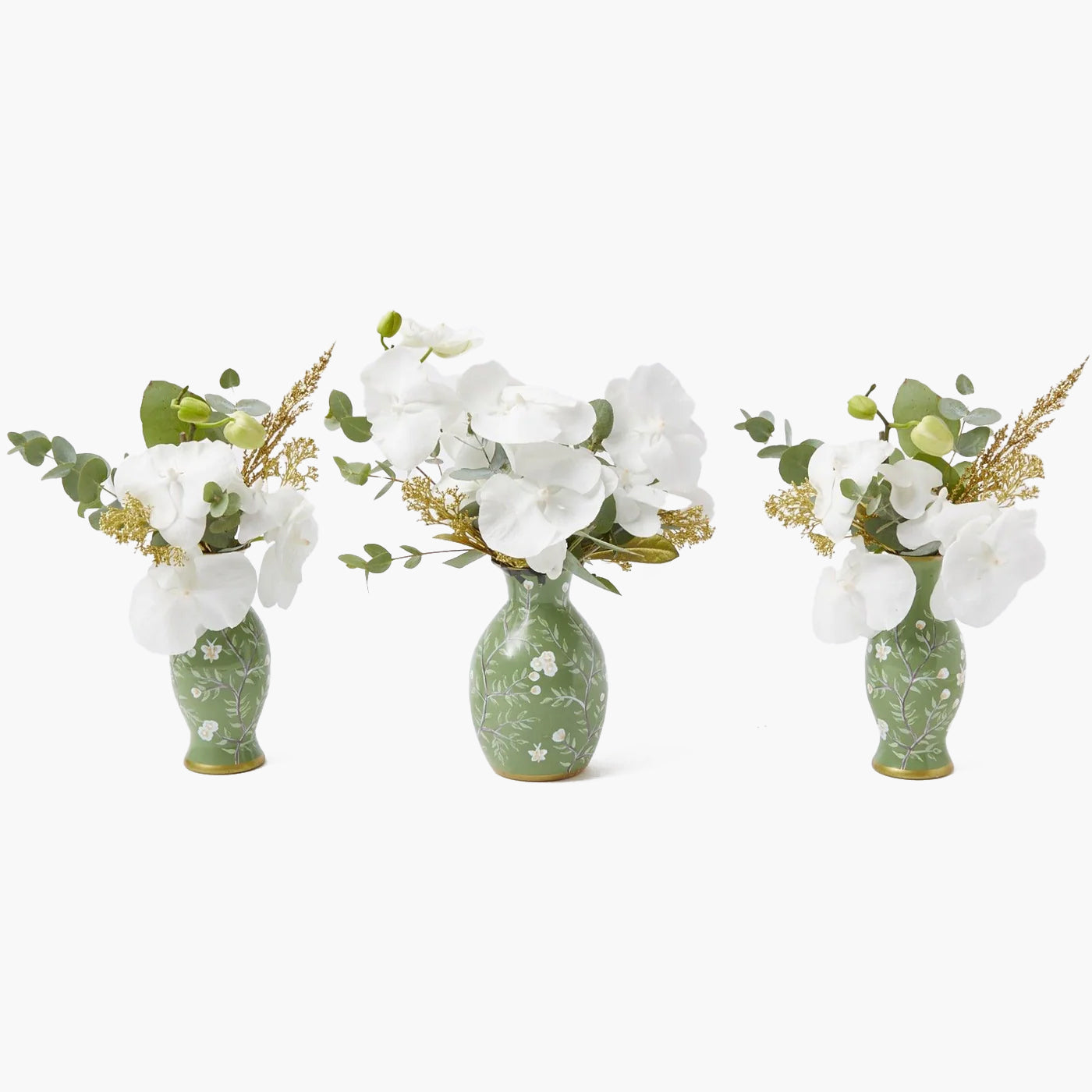 Hand Painted Tole Bud Vases (Set of 3) - Mrs. Alice