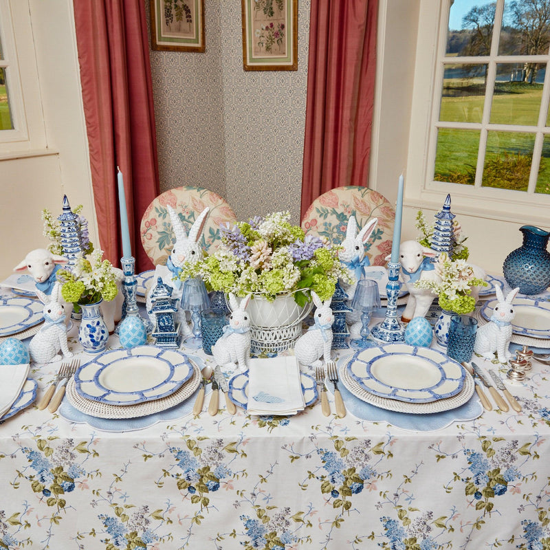 Happy Bunny White Linen Napkins (Set of 4) - Mrs. Alice