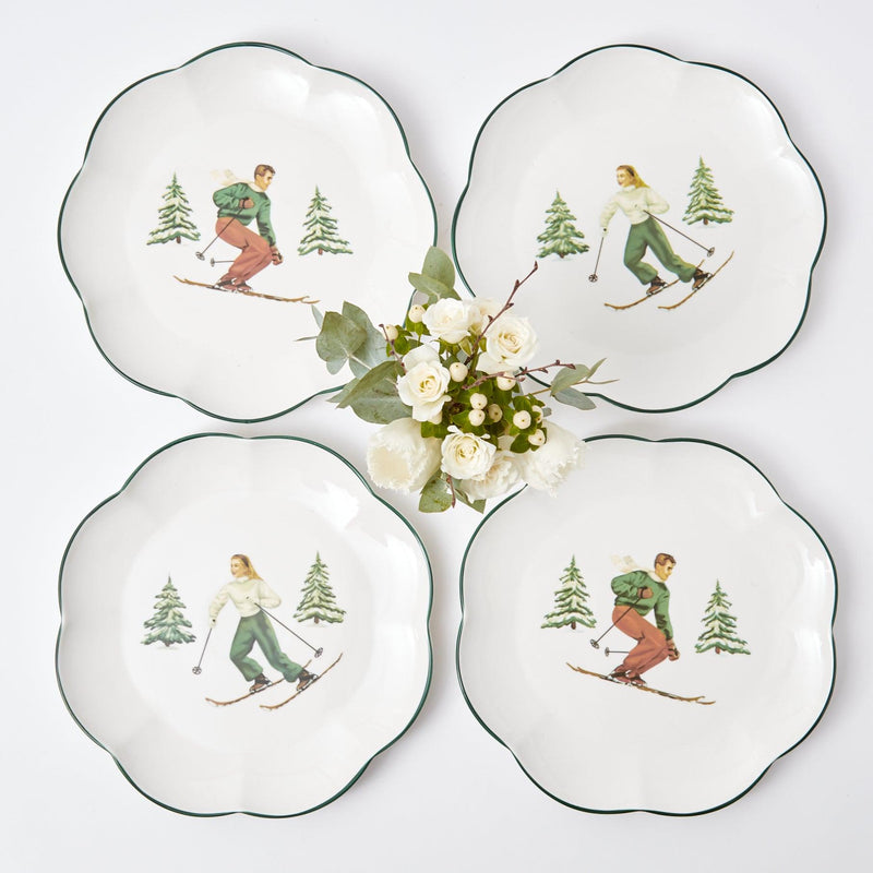 Make your Christmas celebrations come alive with the playful charm of the Heidi & Hans Skier Starter Plates, a delightful addition to your holiday decorations that captures the spirit of the season.