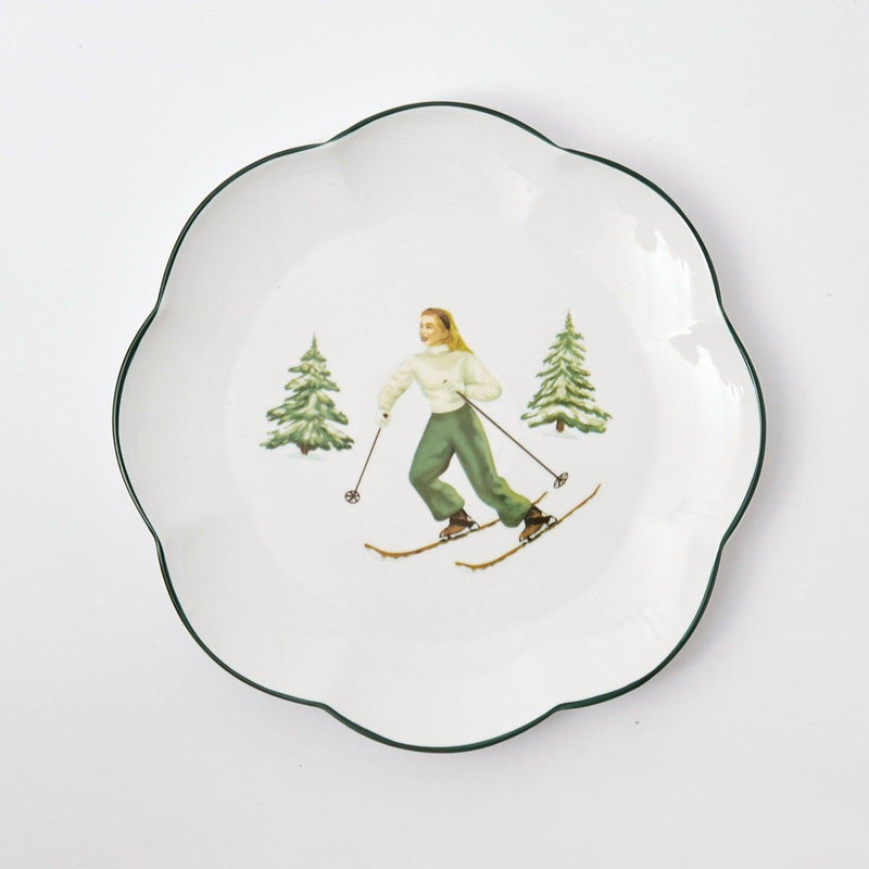 Heidi & Hans Skier Dinner Plate (Set of 4) - Mrs. Alice
