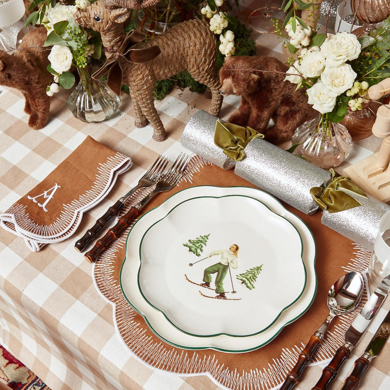 Add a touch of alpine flair to your Christmas table with the Heidi & Hans Skier Starter Plates, perfect for creating a unique and inviting Christmas atmosphere while celebrating the season with a touch of the slopes.