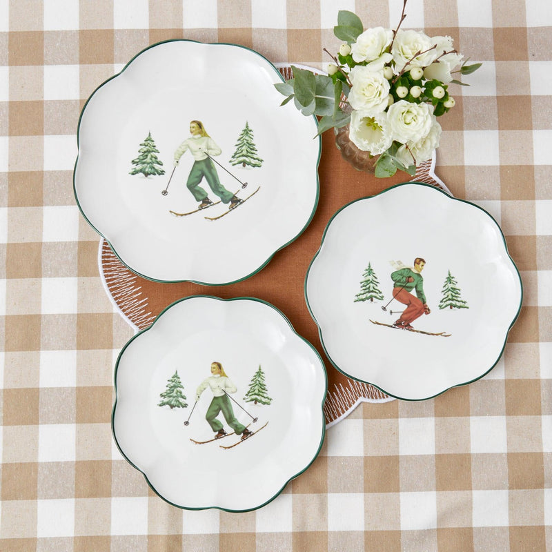 Make your Christmas celebrations come alive with the playful charm of the Heidi & Hans Skier Starter Plates, a delightful addition to your holiday decorations that captures the spirit of the season.