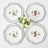 Enhance your holiday gatherings with the playful charm of the Heidi & Hans Skier Starter Plates, designed to bring a touch of tradition and whimsy to your Christmas celebrations, infusing your holiday table with Alpine charm and merriment.