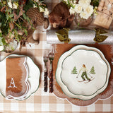 Elevate your Christmas decor with the whimsical and enchanting beauty of the Heidi & Hans Skier Starter Plates, a tribute to the timeless elegance of holiday tradition with an alpine twist, perfect for infusing your celebrations with alpine cheer.
