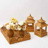 Honey Rattan Pagoda Lantern - Mrs. Alice