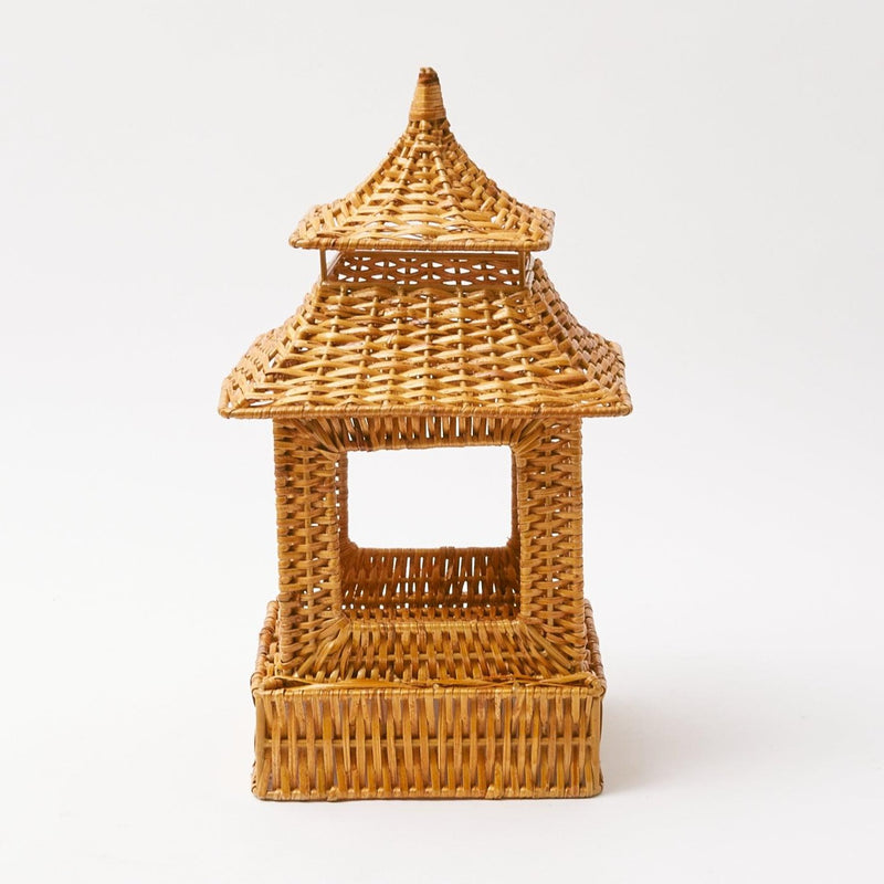 Honey Rattan Pagoda Lantern: Warm and rustic ambiance.