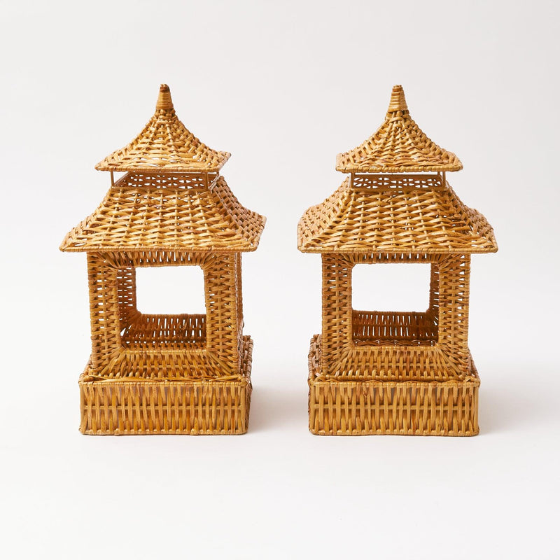 Honey Rattan Pagoda Lantern - Mrs. Alice