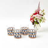 Ink Raffia Water Glasses (Set of 4) - Mrs. Alice