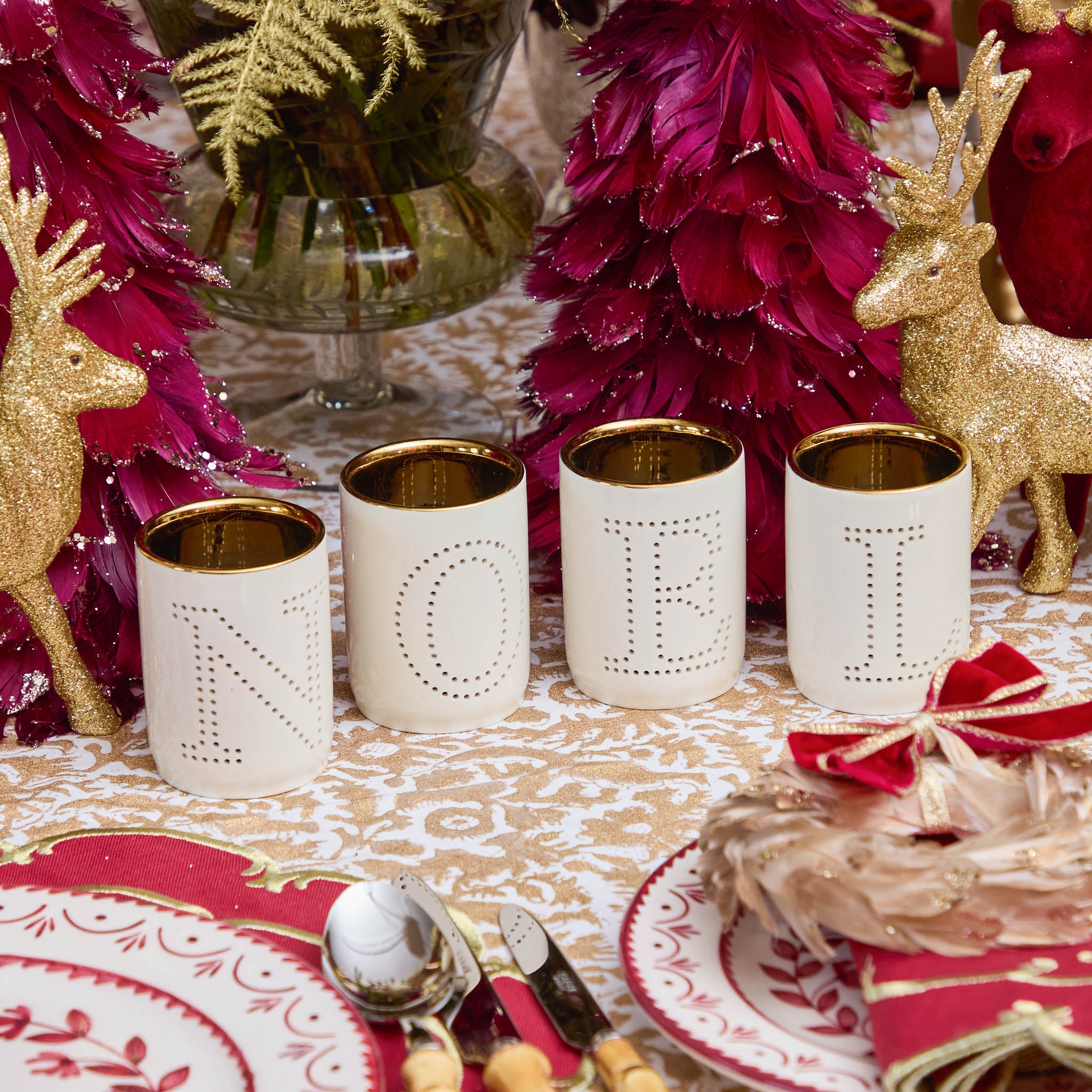 NOEL Tea Light Holder (4 Pieces)