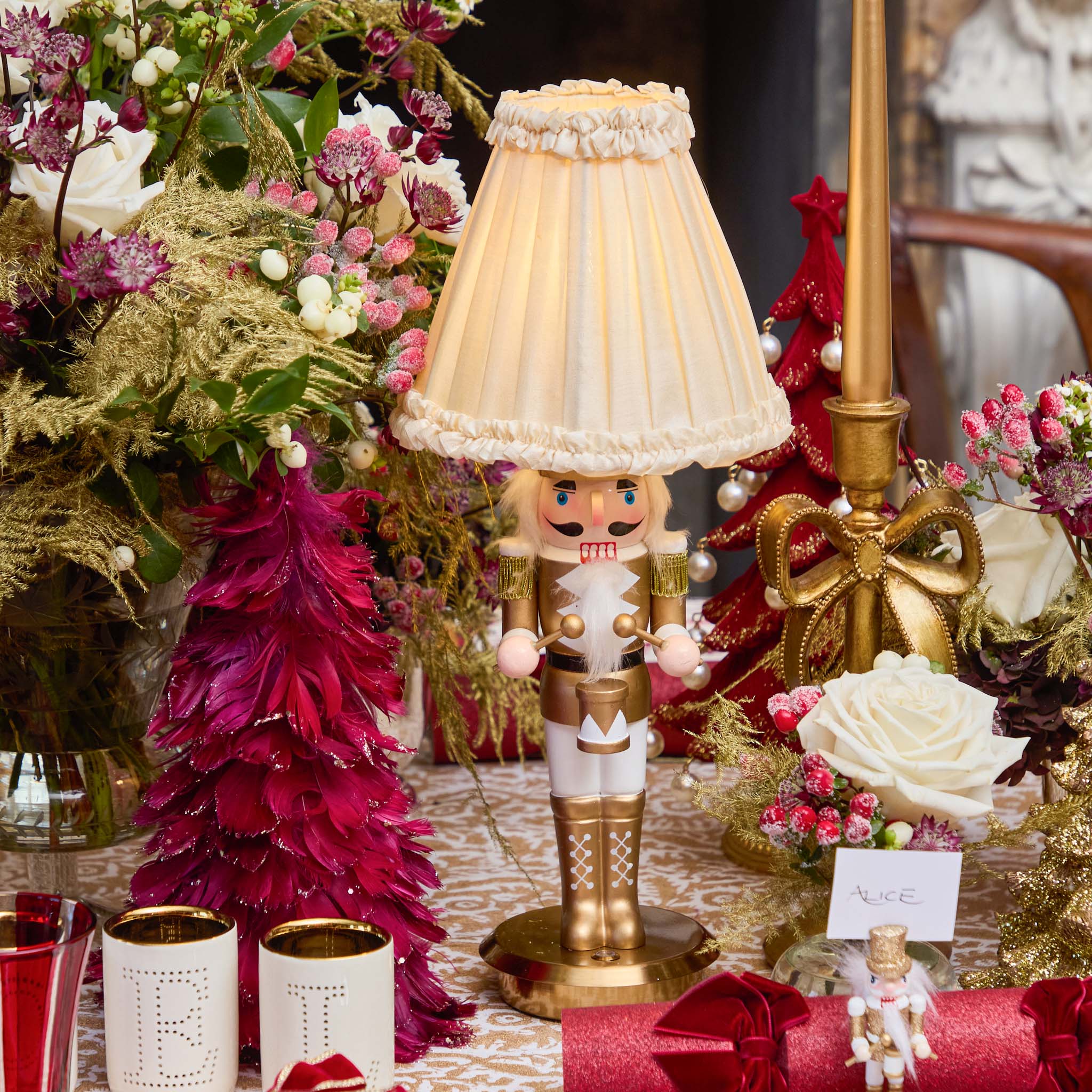 Gold Nutcracker Rechargeable Lamp