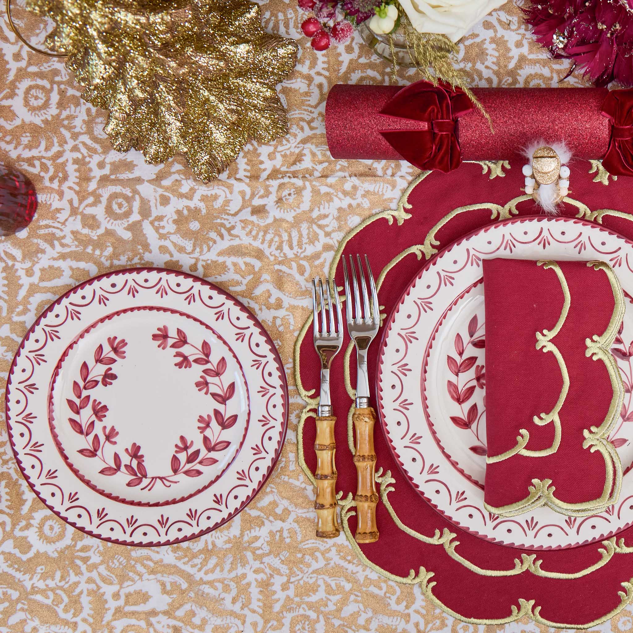 Josephine Burgundy Starter Plate