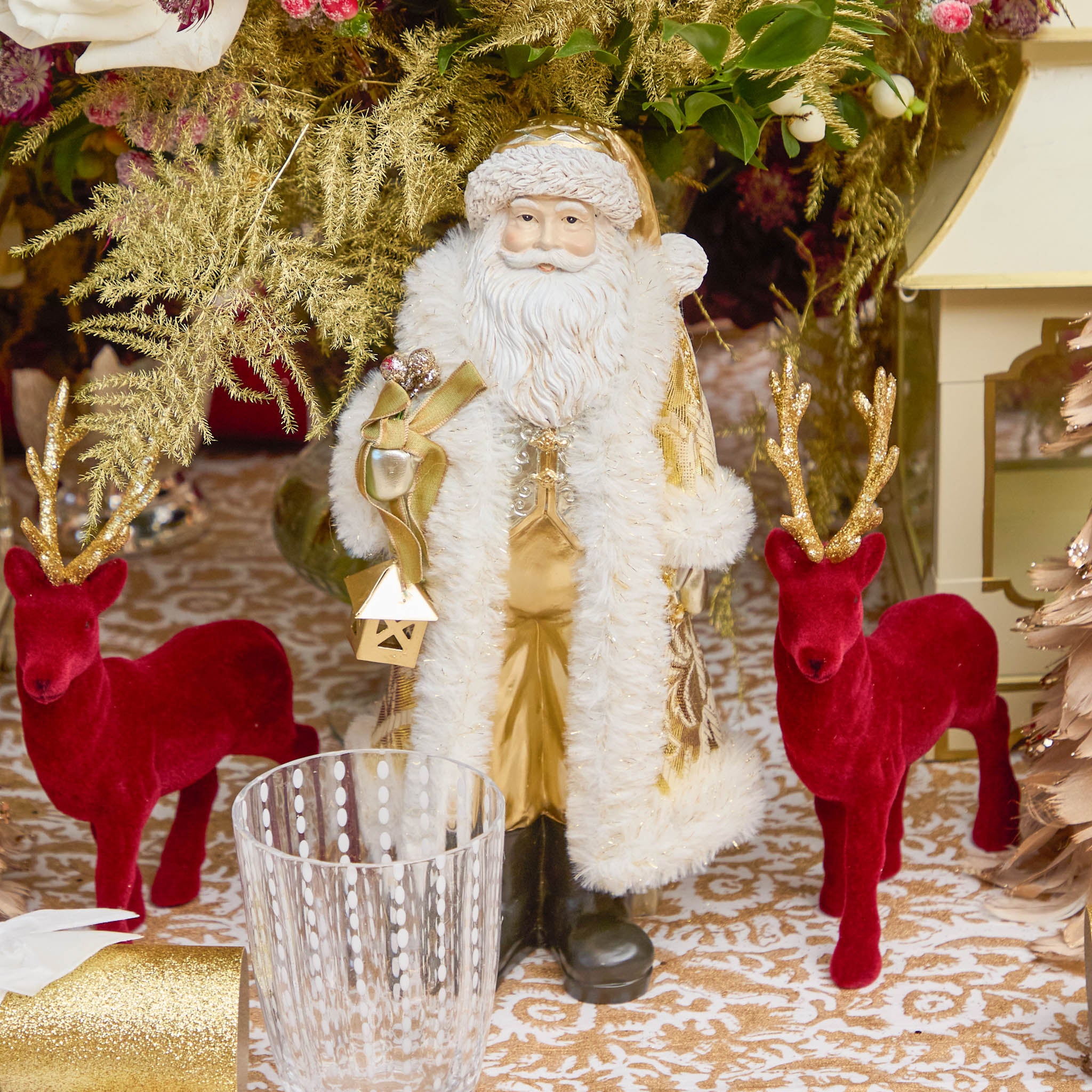 Gold Father Christmas - 30cm