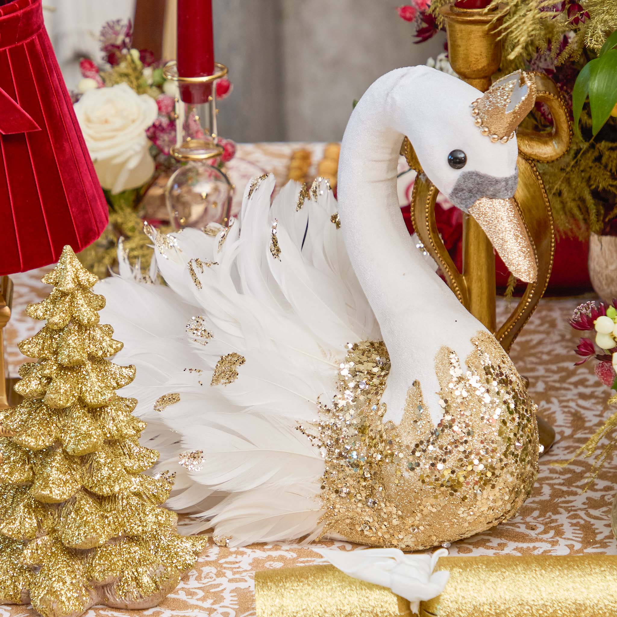 Giselle Glitter Swan (Pair)