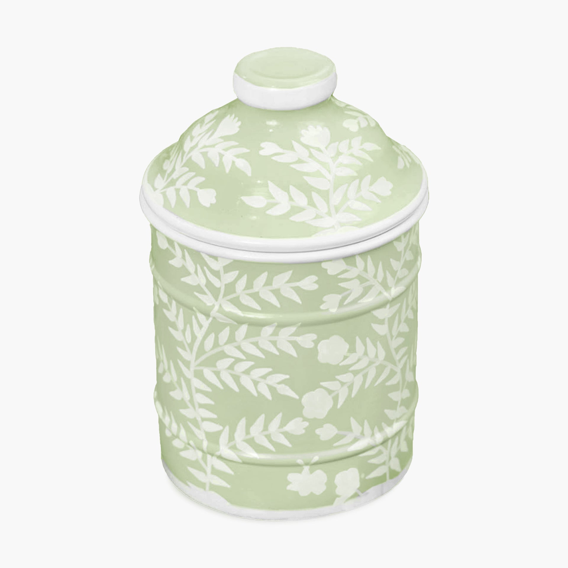 Green Chinoiserie Canister