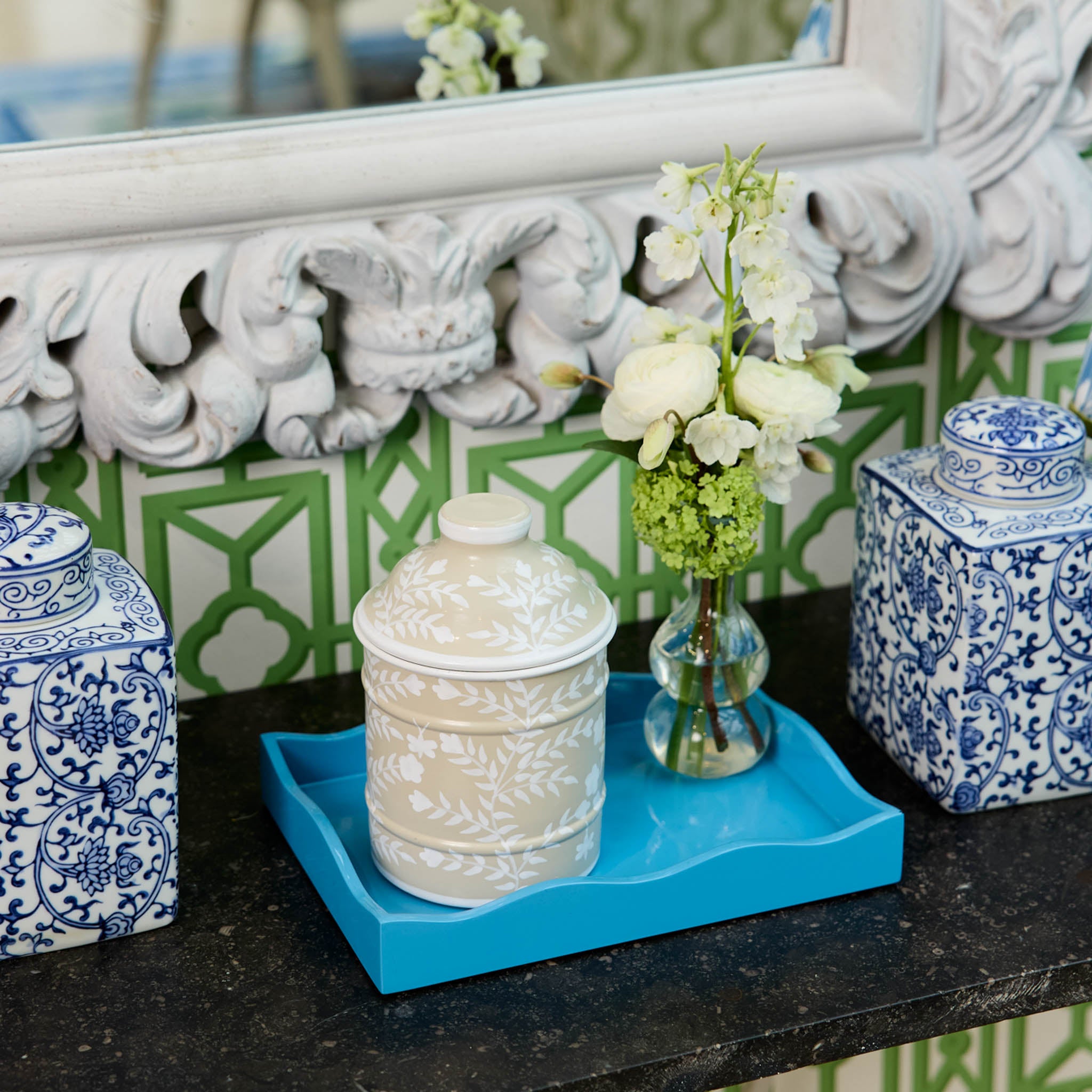 Putty Chinoiserie Canister