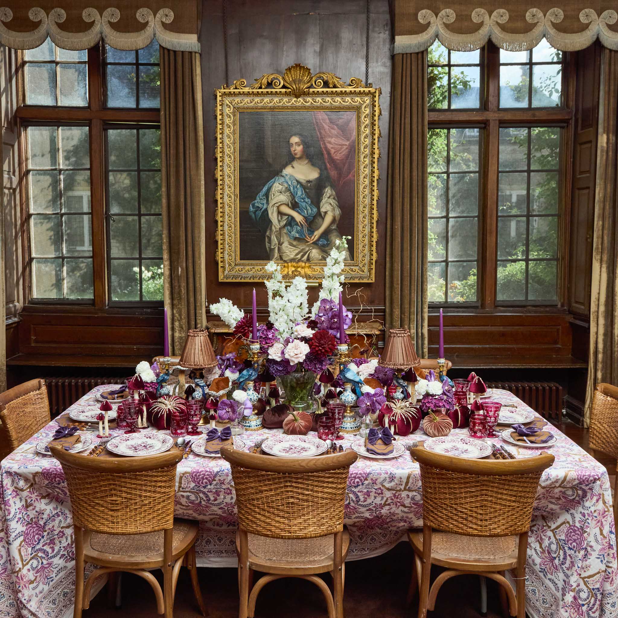 Purple Hobnail Glasses (Set of 6)