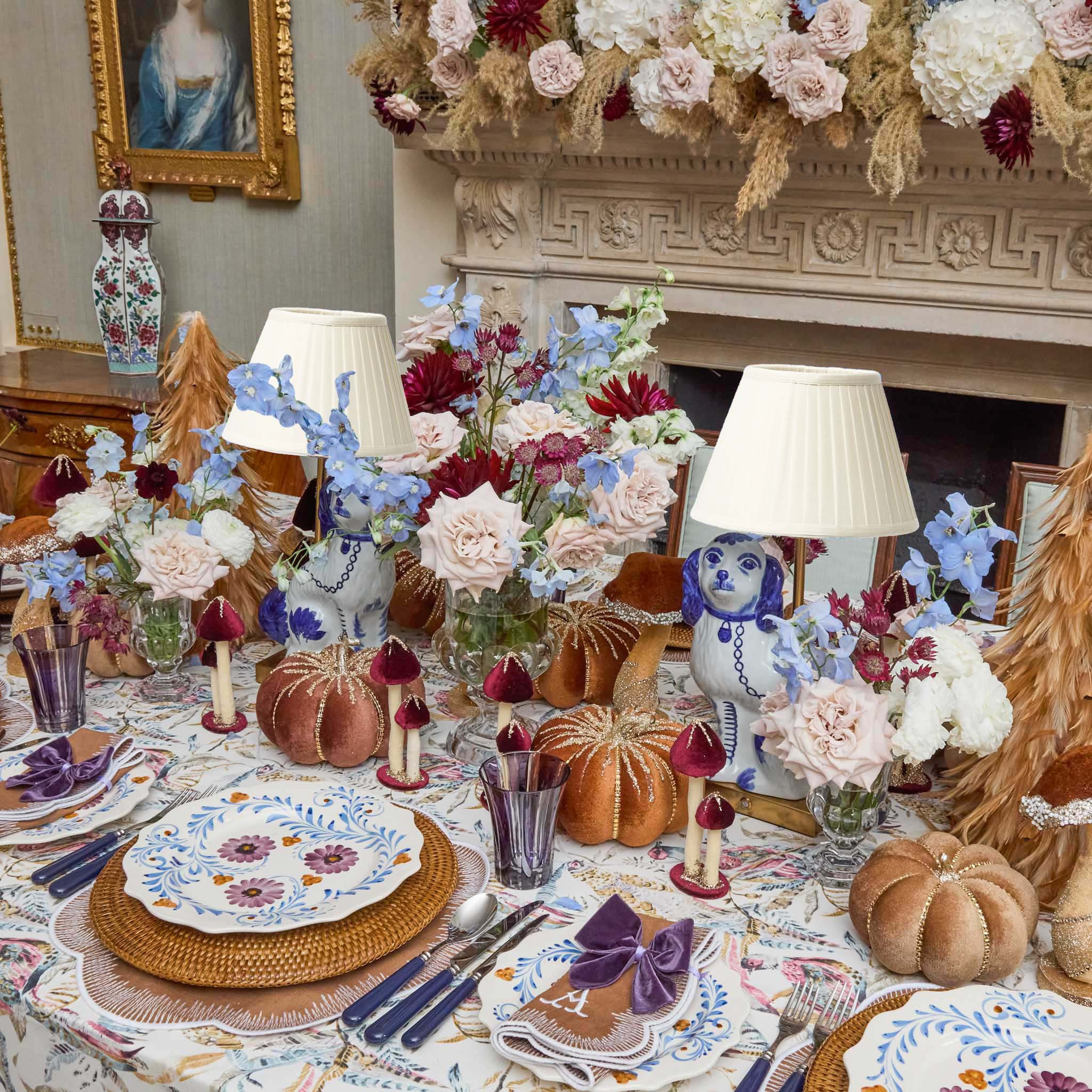 Rechargeable Staffordshire Dog Lamp with Cream Shade (22cm)