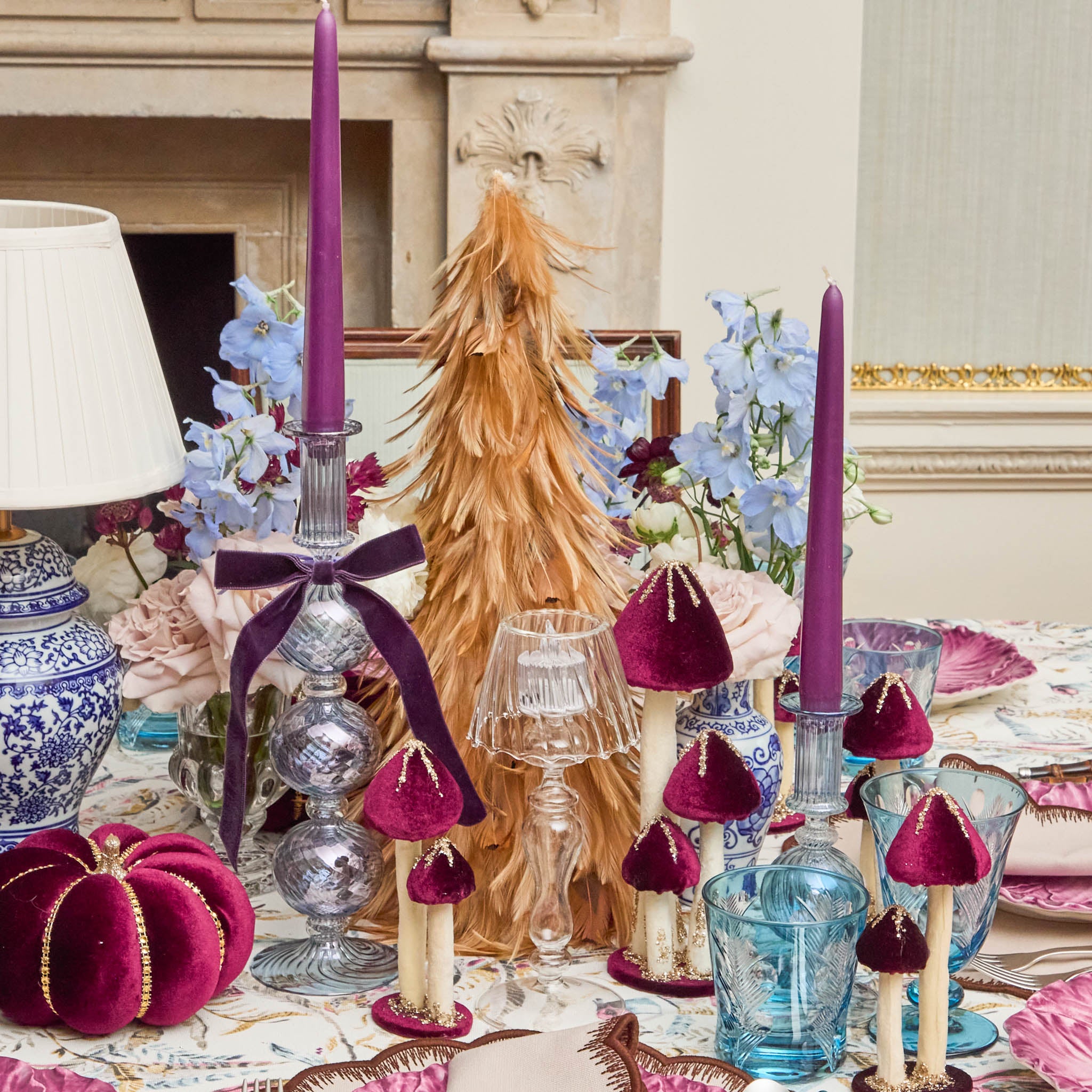 Purple Candles (Set of 8)