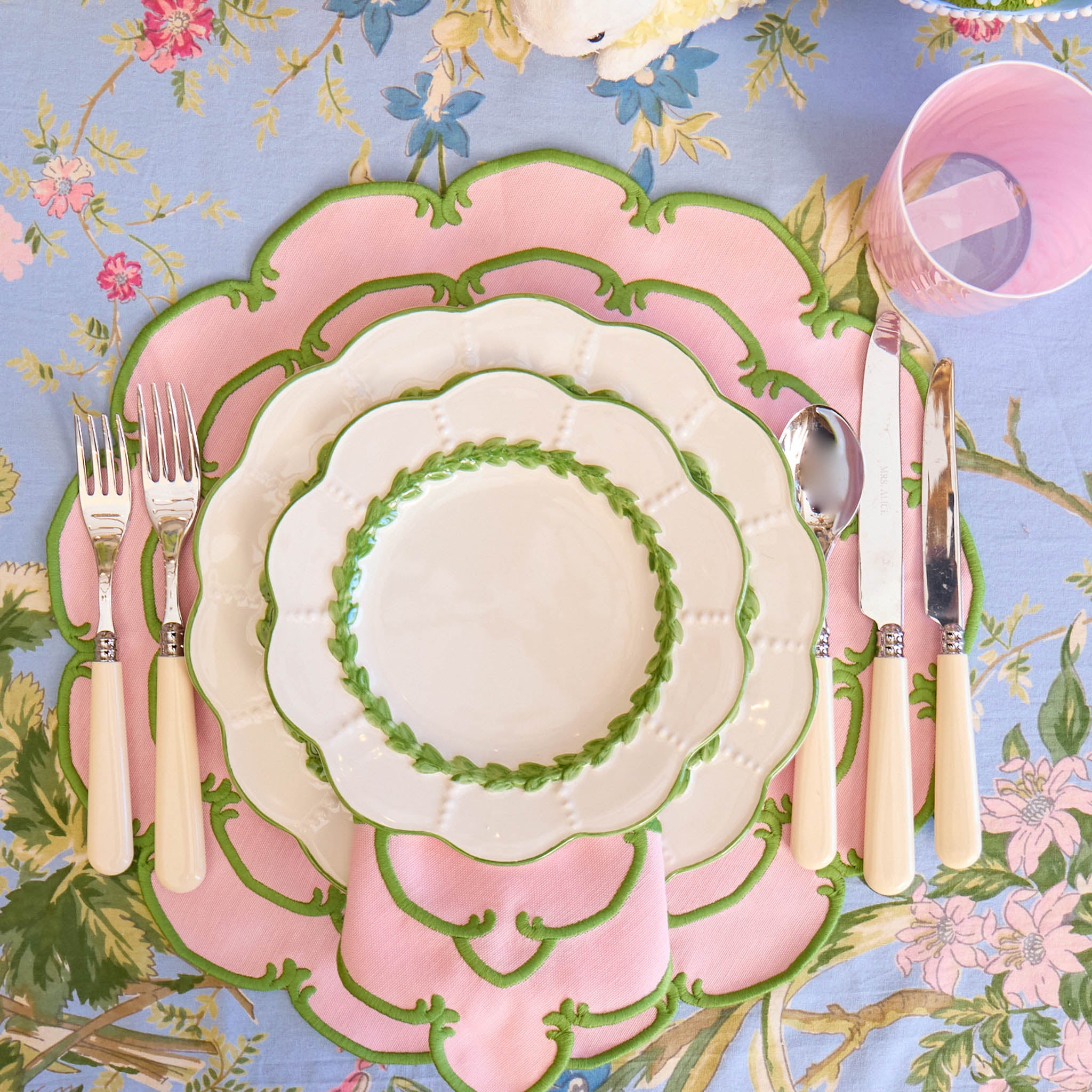 Green Laurel Starter Plates (Set of 4)