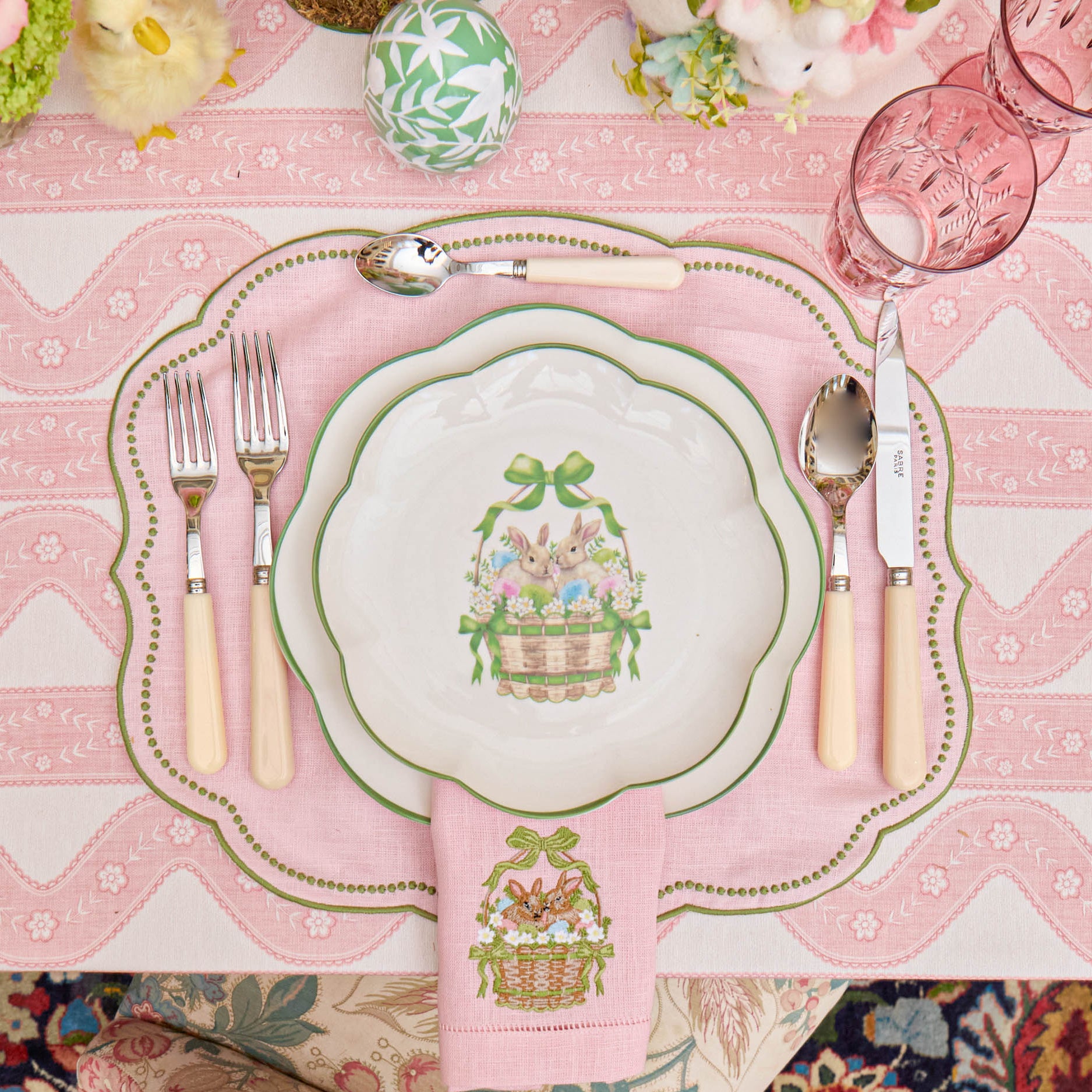 Bunnies in Basket Starter Plate