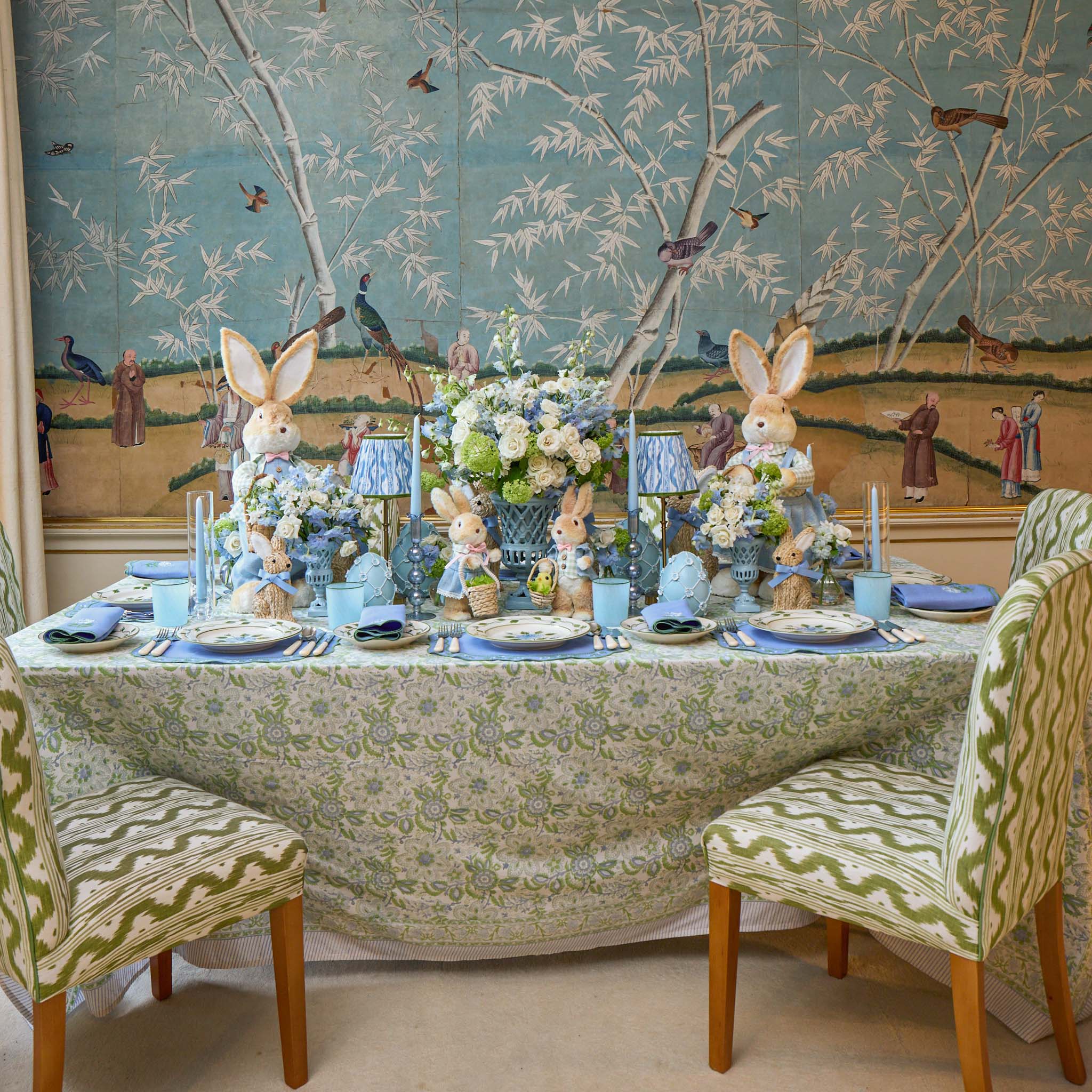Green & Blue Cosima Tablecloth
