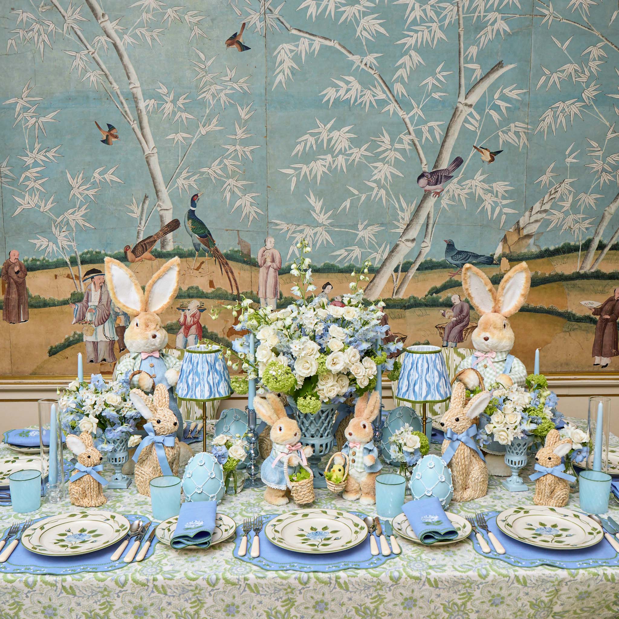 Blue Rose Bud Dinner Plate