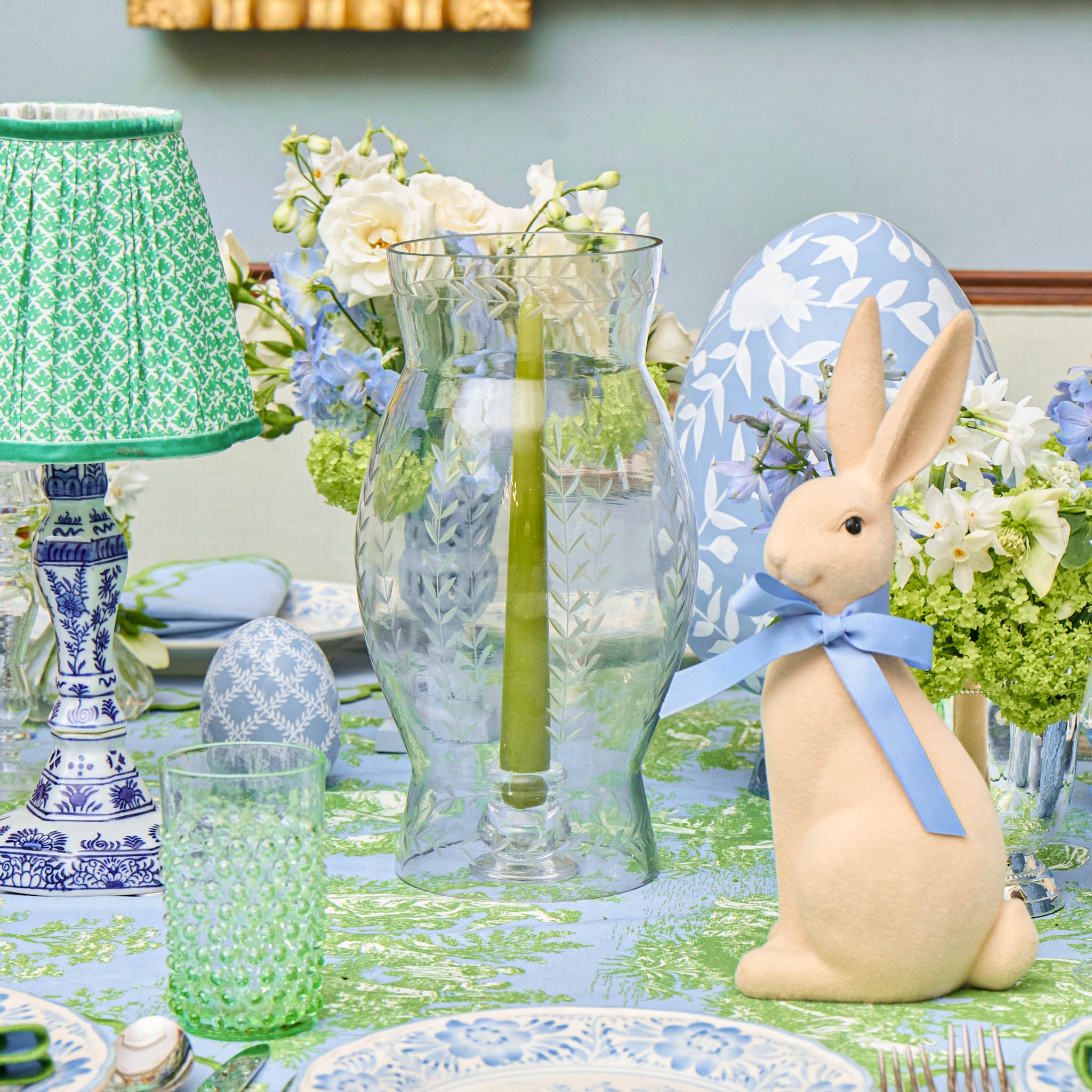 Engraved Glass Lantern