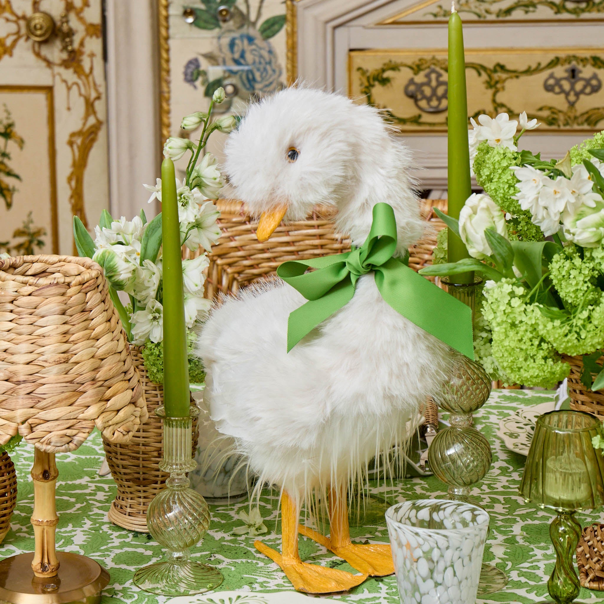 Olive Small Camille Candle Holders (Pair)