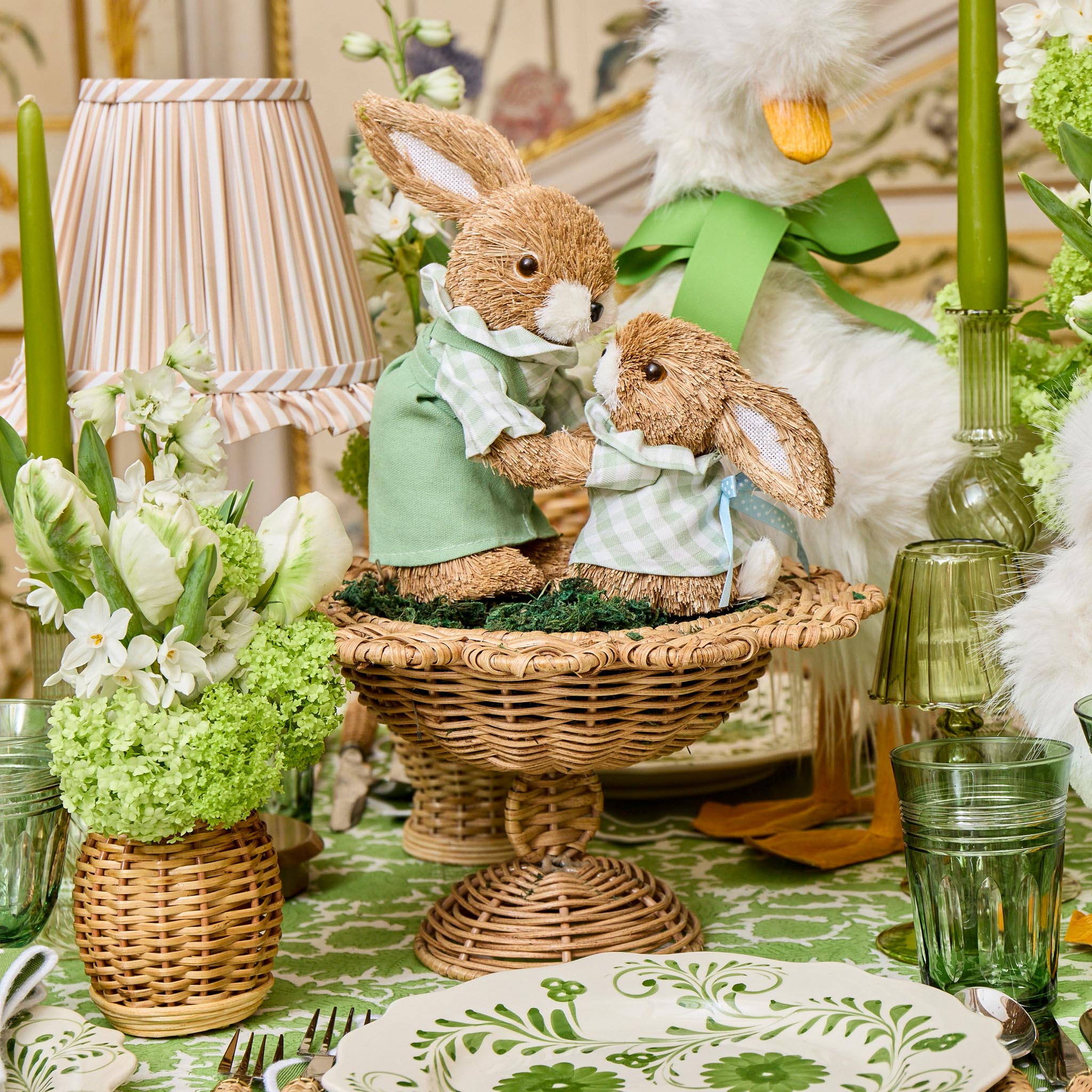 Small Luciana Scalloped Rattan Bowl