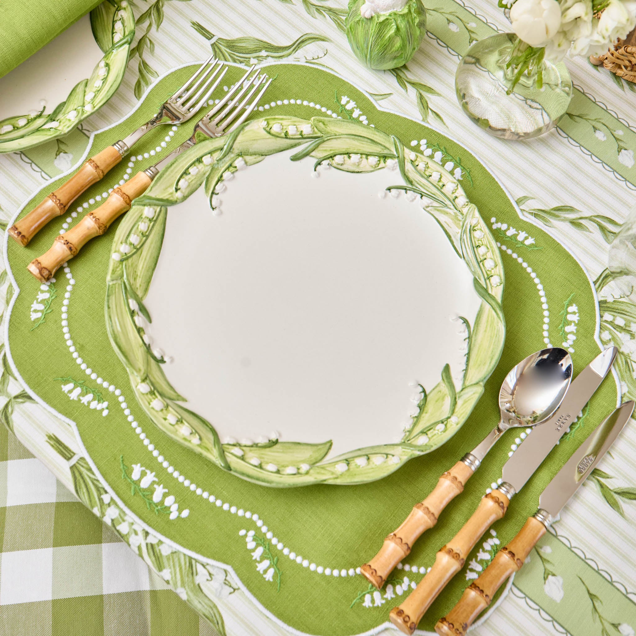 Lily of the Valley Dinner & Starter Plates (Set of 4)