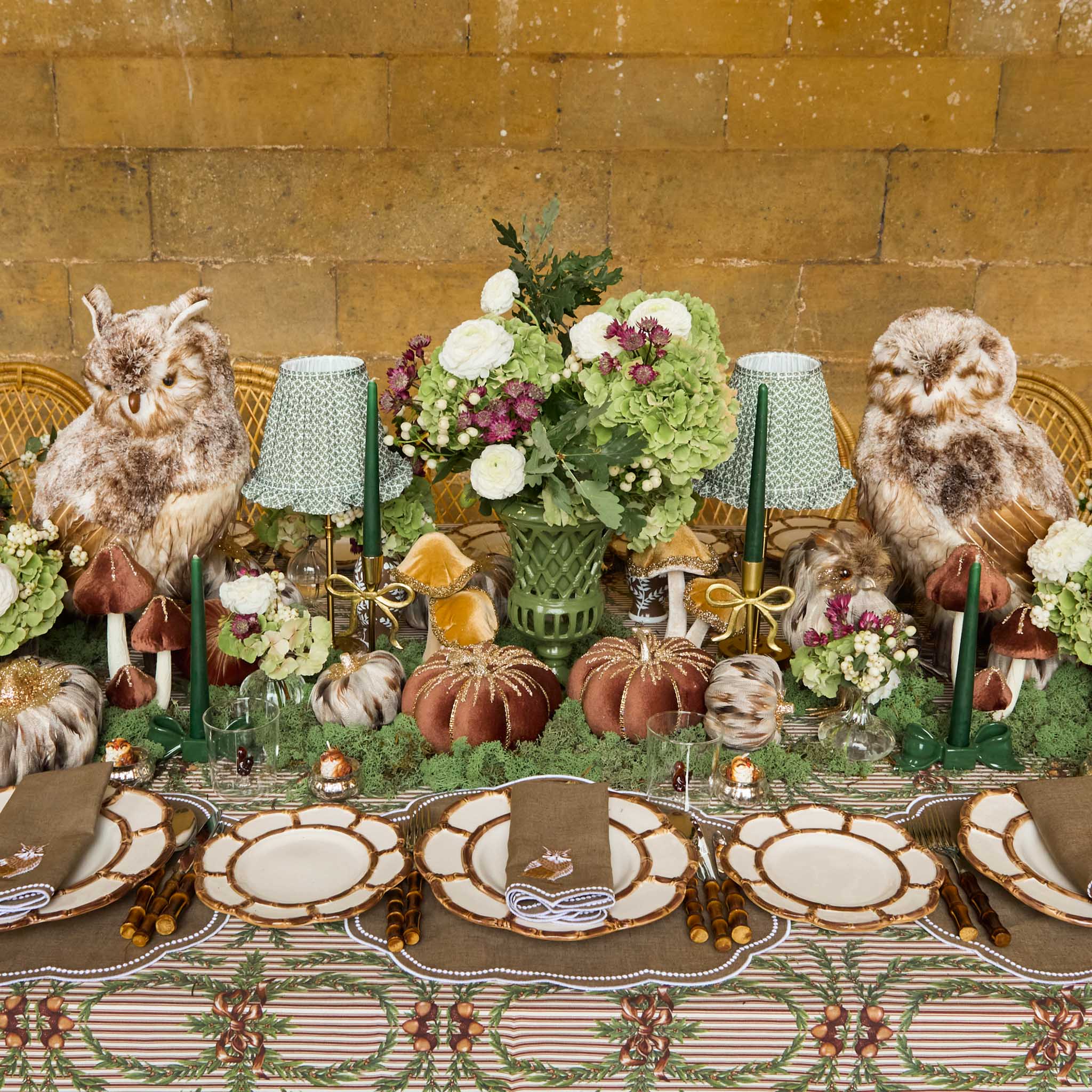 Large Chocolate Glitter Velvet Pumpkin (Pair)