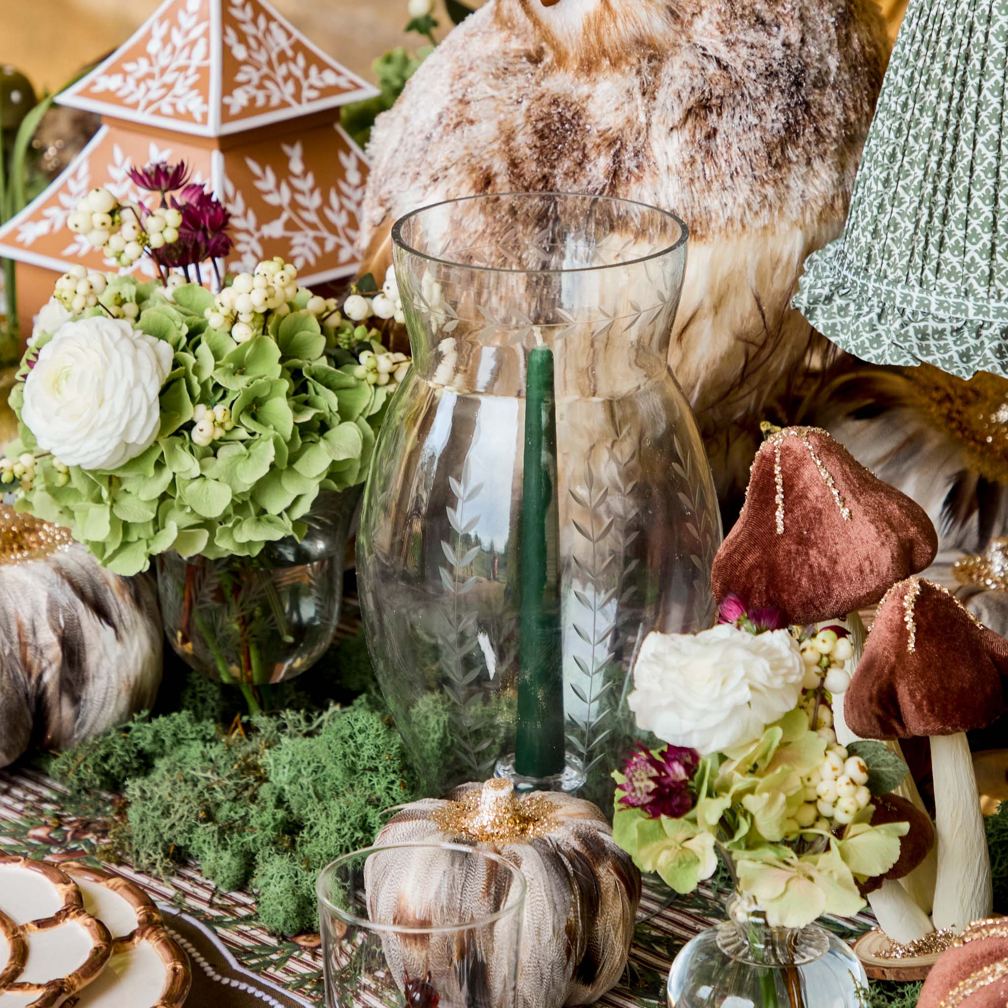 Engraved Glass Lantern