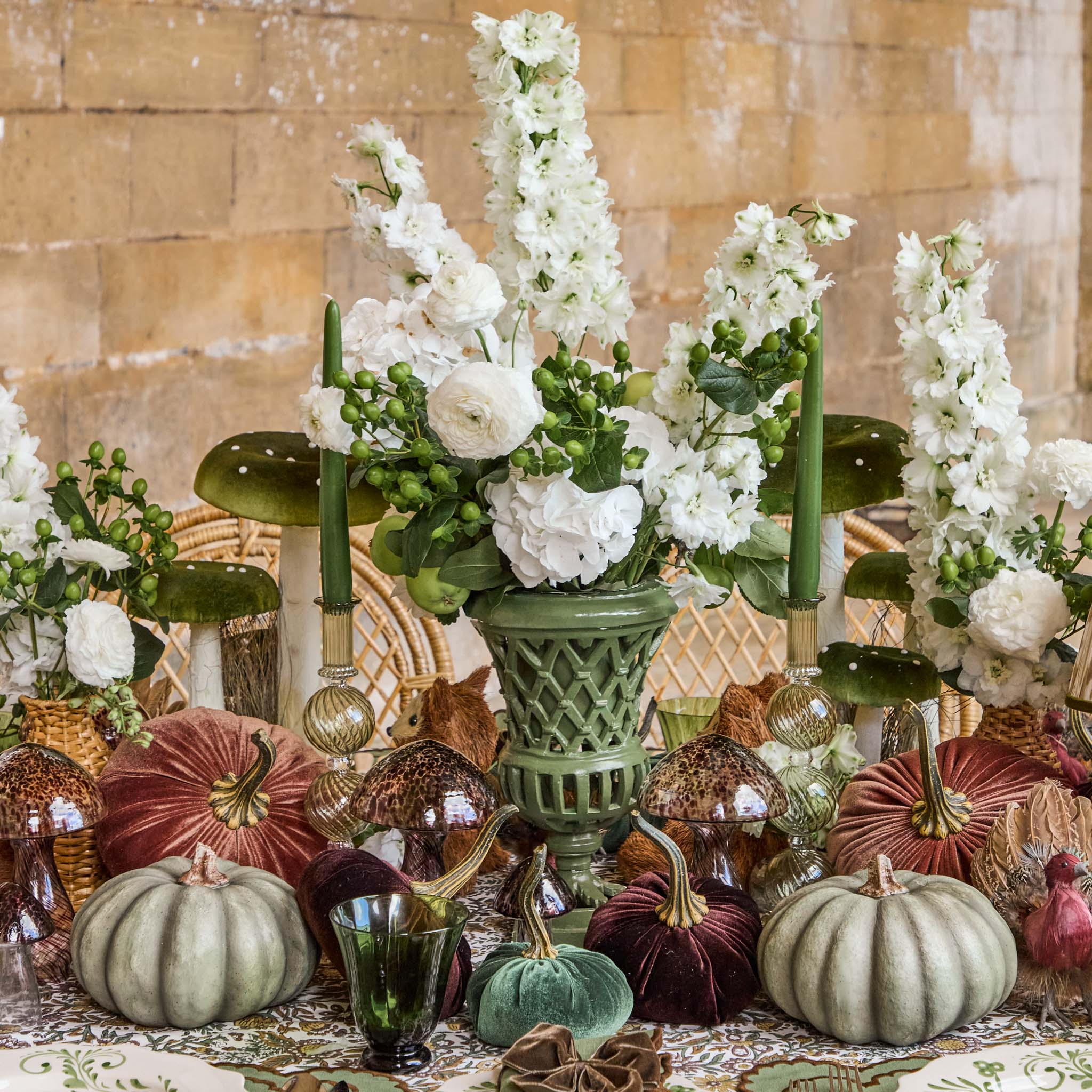 Small Adelaide Green Lattice Urn Vase