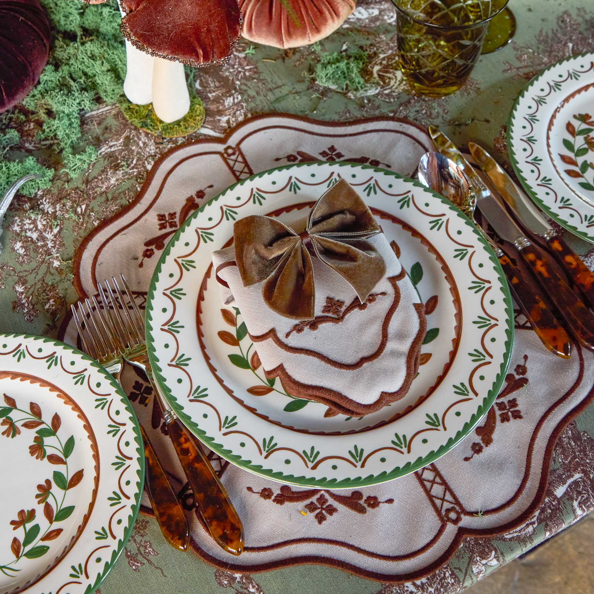 Chocolate Brown Napkin Bows (Set of 4)