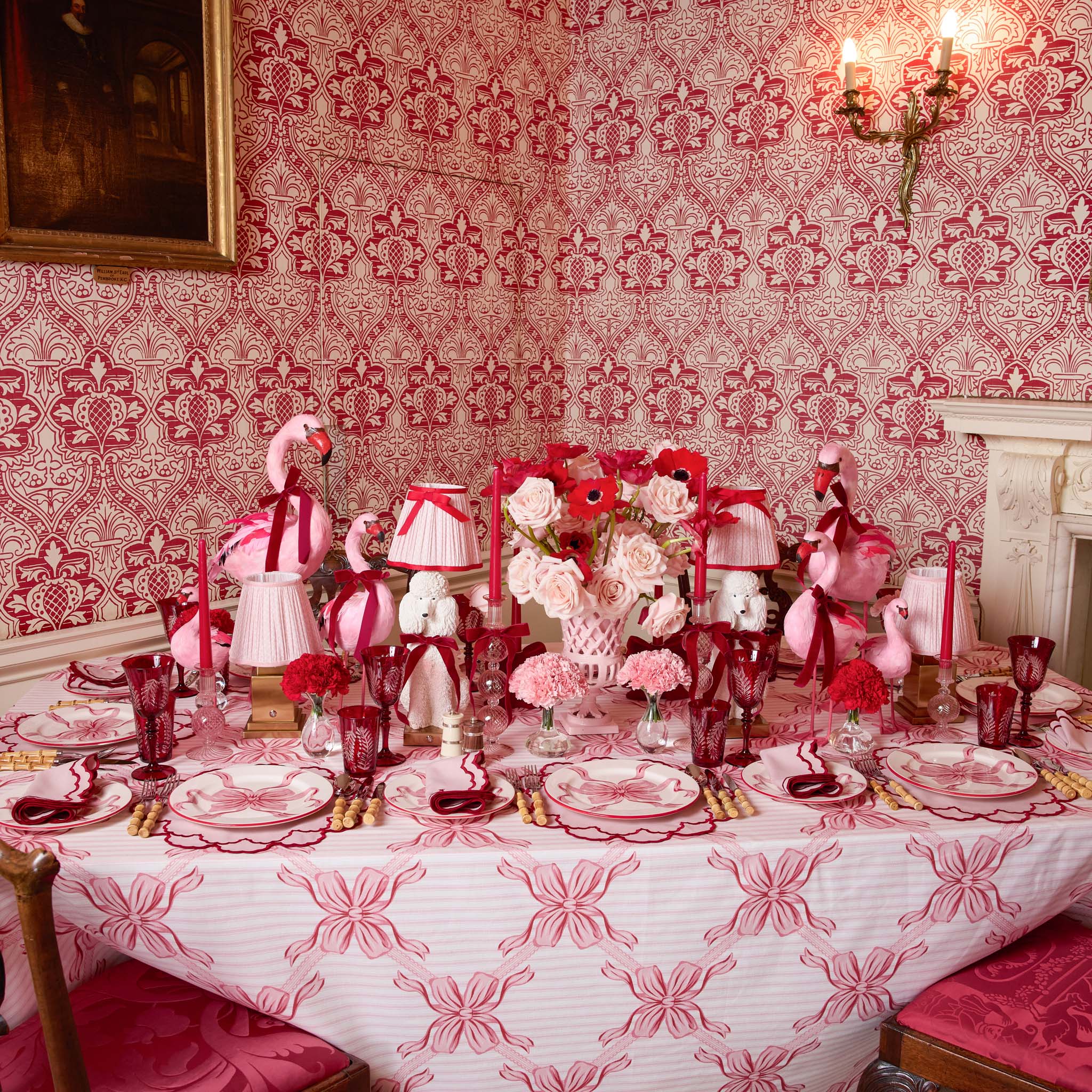 Red Ribboned Fifi Poodle Rechargeable Lamp