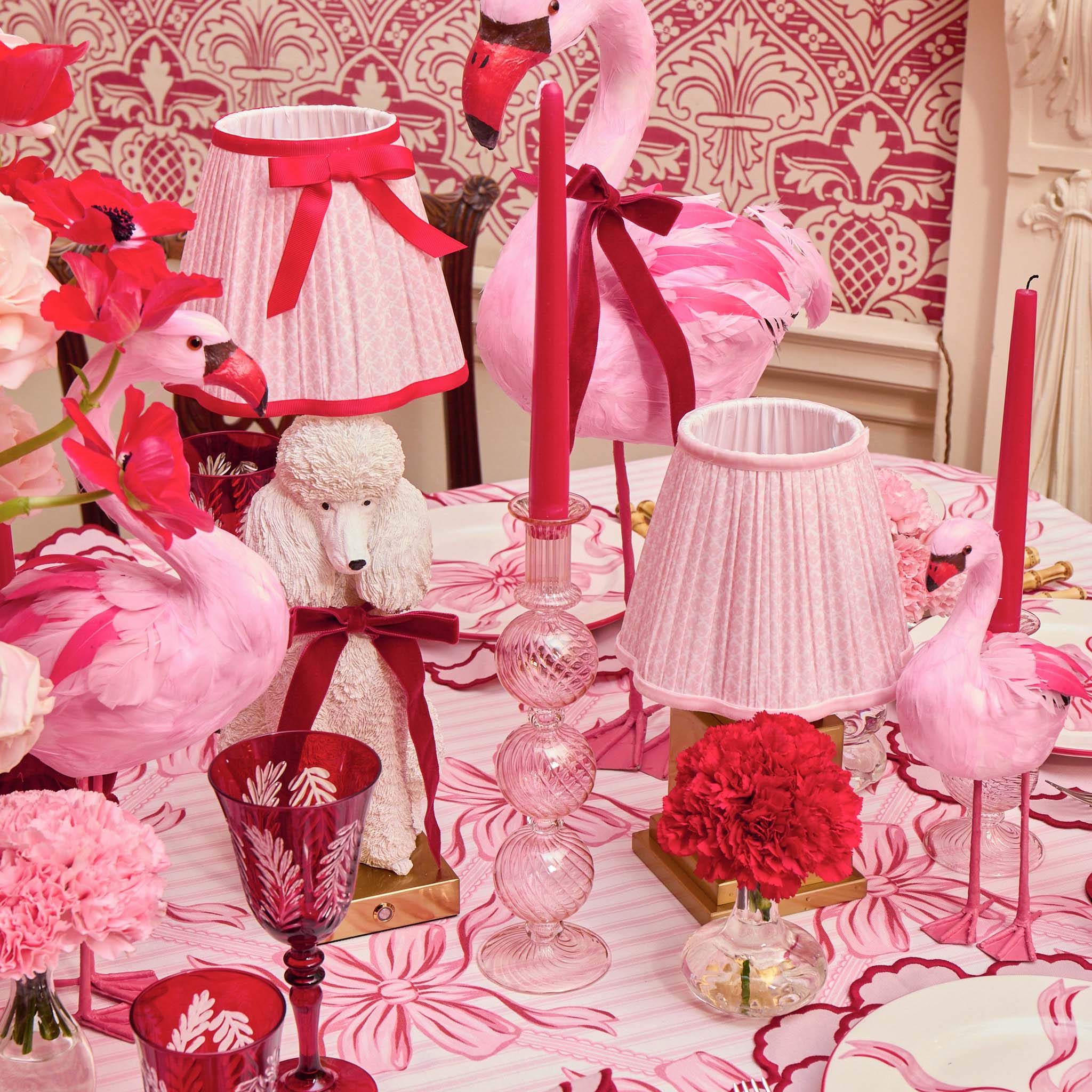 Camille Peony Candle Holder (Pair)