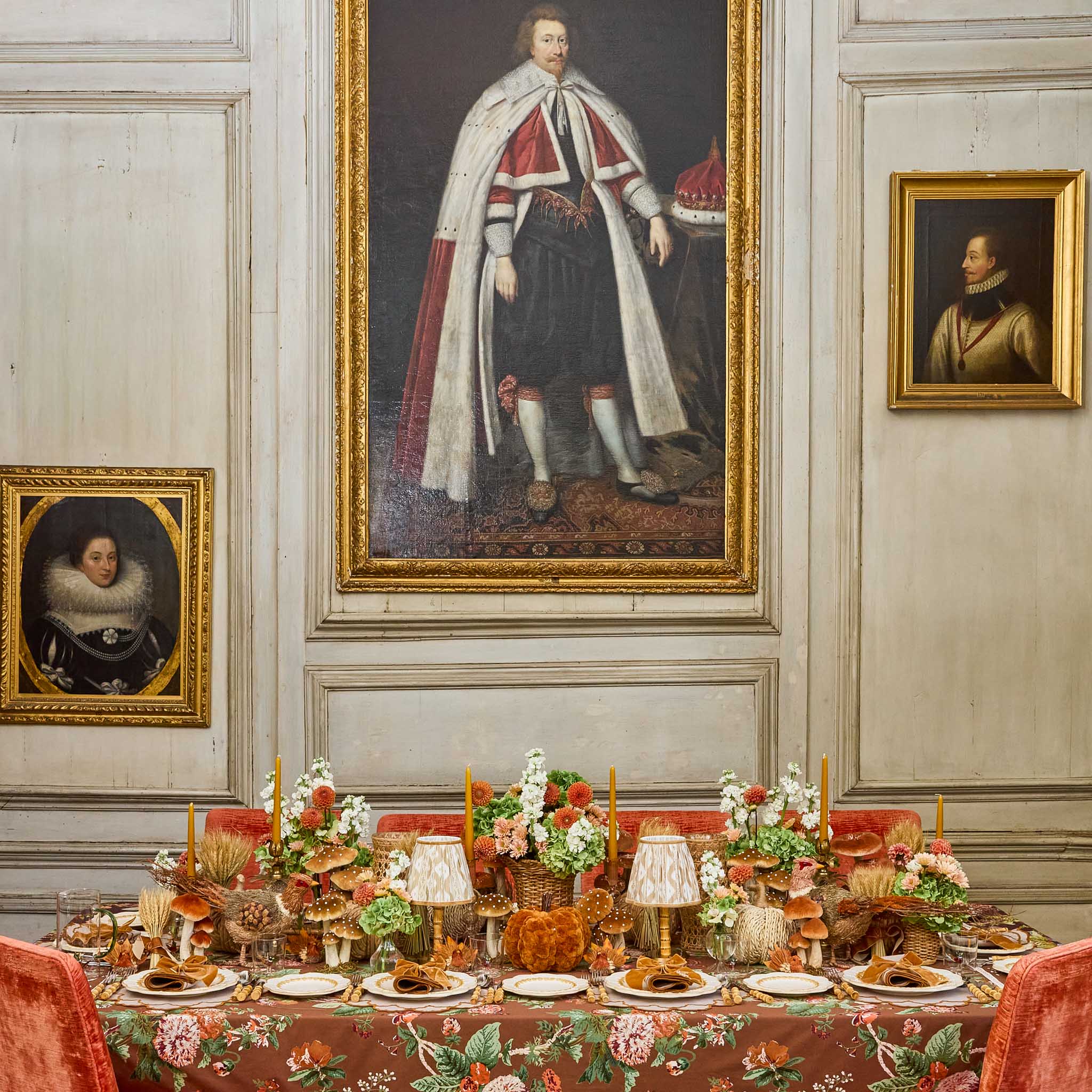 Lily Taupe & Mustard Placemats (Set of 4)